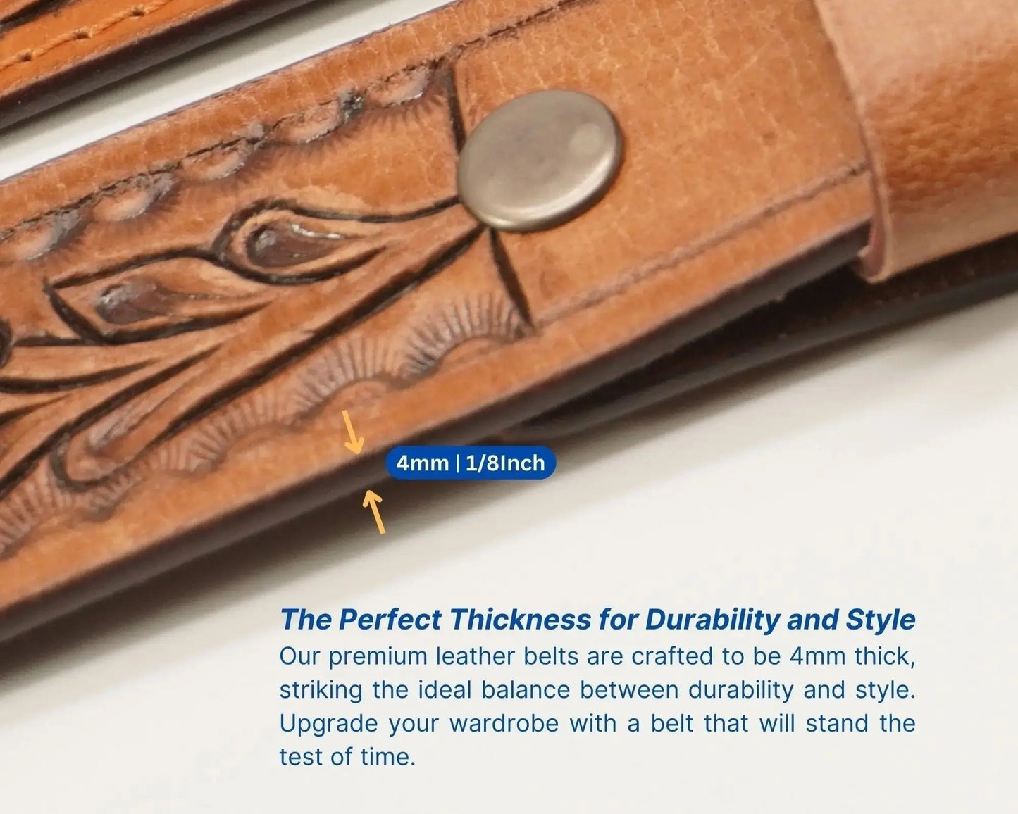 Resistance Full Grain Western Engraved Leather Belt Strap, 1-1/2" Wide Western Belt Leather Strap Floral Tooled Leather Belt Strap NewEngland Tack
