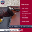 Western Pleasure/Trail Saddle - Dark Brown/Black Leather, Silver Conchos