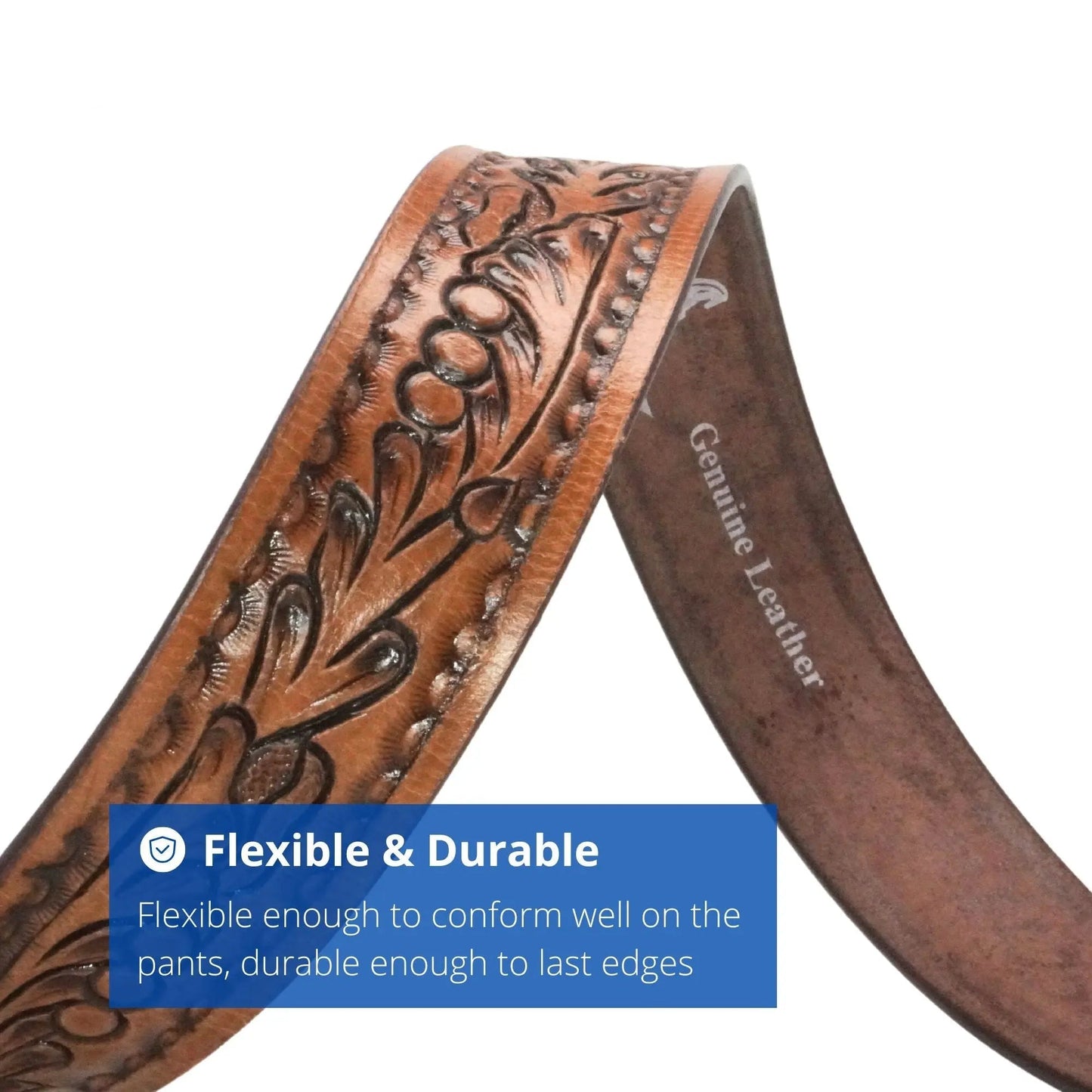 Resistance Floral Coffee Brown Women's Cowgirl Cowboy Country Belt With Floral Embossed Silver Buckle NewEngland Tack