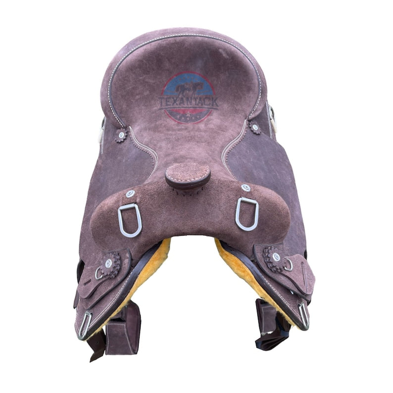 Roughout Work Saddle – Padded Seat with Full Quarter Horse Bars for Grip & Comfort