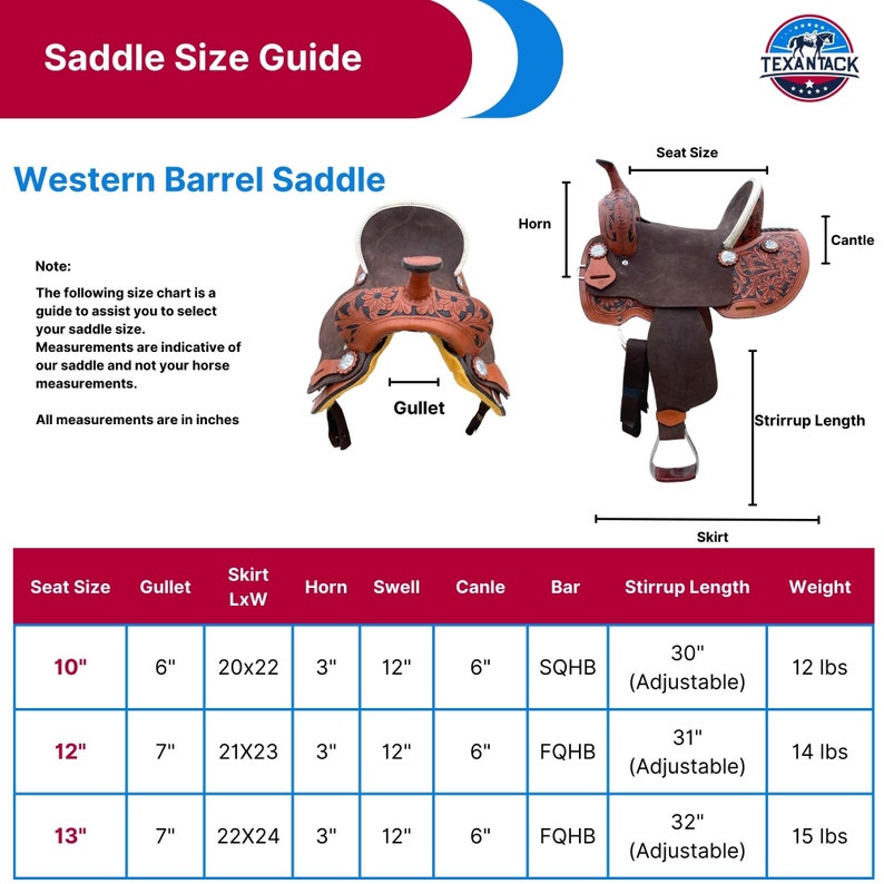 Youth/Kids Western Leather Saddle - Floral Tooled, Dark Brown Suede Seat