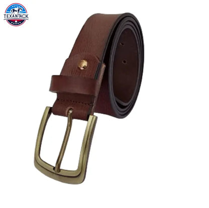 Classic Men's Full Grain Leather Belt: 1.5-inch Wide Strap by Resistance - TEXANTACK