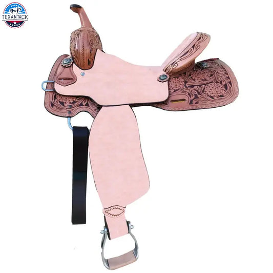 Resistance Adult Western Horse Barrel Saddle with Floral Tooling - Available in 14", 15", 16" TEXANTACK