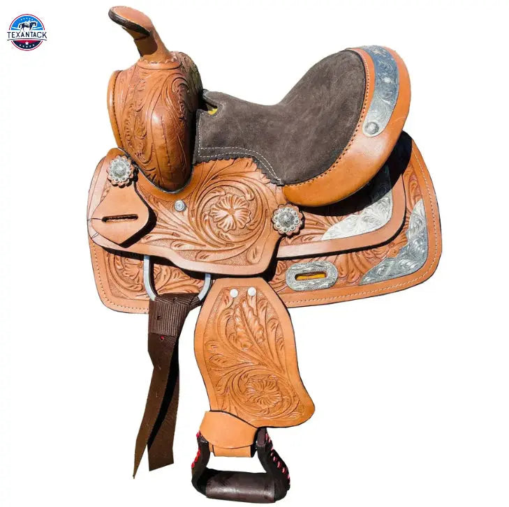 8-Inch Miniature Western Silver Show Saddle TEXANTACK