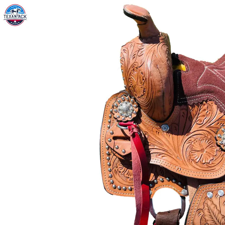 Elegant Resistance Miniature Western Trail Saddle with Silver Embellishments TEXANTACK