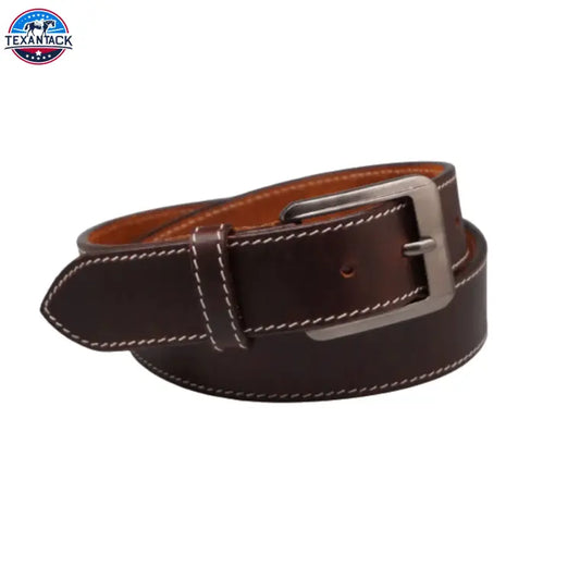 Resistance Belts  Premium Brown Heavy Duty Leather Belt for Men A Blend of Work and Style TEXANTACK