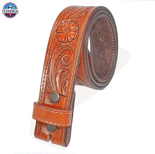 Elevate Your Style with the Resistance Full Grain Western Engraved Leather Belt Strap TEXANTACK