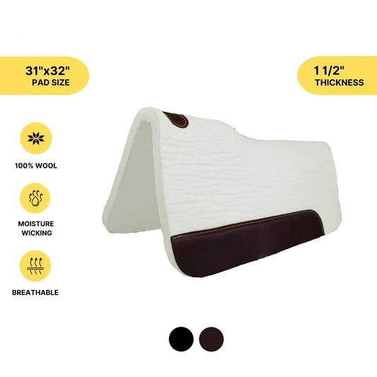 Resistance Woolen Western Saddle Pads 1 1/2" Thickness NewEngland Tack