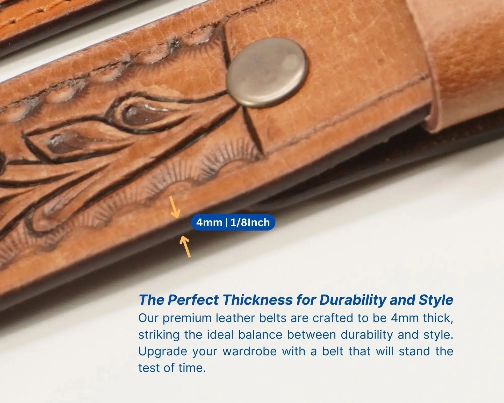 Resistance Full Grain Western Engraved Leather Belt Strap, 1-1/2" Wide Western Belt Leather Strap Floral Tooled Leather Belt Strap NewEngland Tack