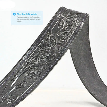 Resistance Full Grain Western Engraved Leather Belt Strap, 1-1/2" Wide Western Belt Leather Strap Floral Tooled Leather Belt Strap NewEngland Tack