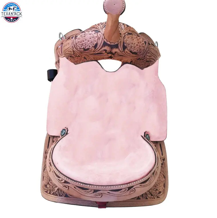 Resistance Adult Western Horse Barrel Saddle with Floral Tooling - Available in 14", 15", 16" TEXANTACK