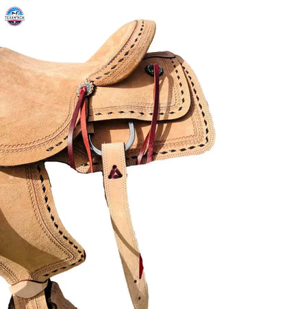 Premium Resistance Roughout Ranch Cutting Saddle with Buck stitch Detailing TEXANTACK