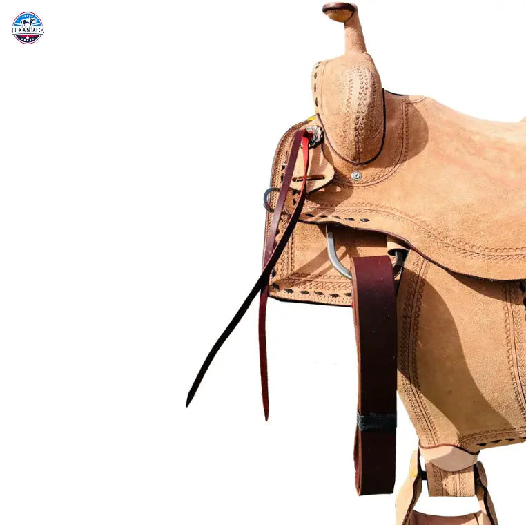 Premium Resistance Roughout Ranch Cutting Saddle with Buck stitch Detailing TEXANTACK