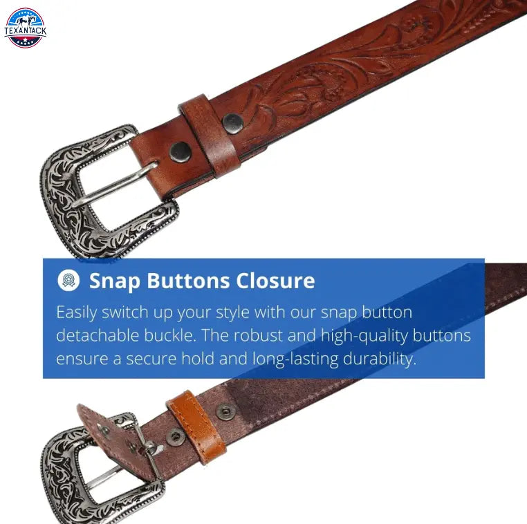 Upgrade Your Western Look with Our Full Grain Leather Belt Strap TEXANTACK