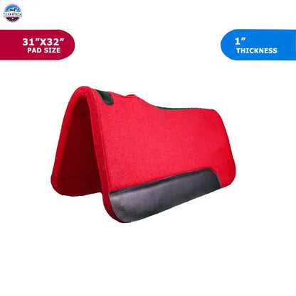 Resistance 31" x 32" Felt Performance Saddle Pad With Wear Leathers - 1" Thickness TEXANTACK