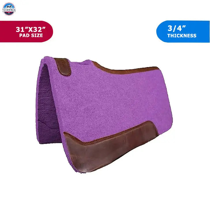 Resistance 31" X 32" Felt Performance Saddle Pad With Wear Leathers - Thickness 3/4" TEXANTACK