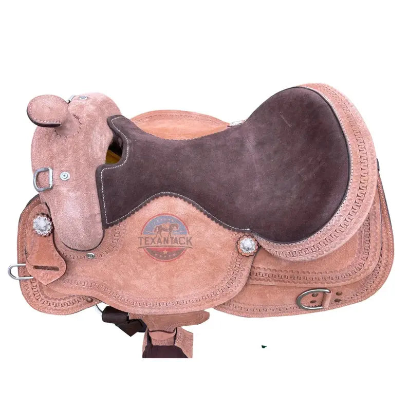 Western Roughout Training and Work Saddle: Comfort and Stability for an Enhanced Riding Experience TEXANTACK