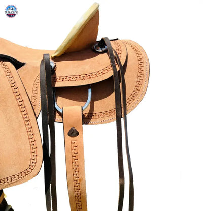 Resistance Western Rough Out Ranch Saddle with Border Tooling TEXANTACK
