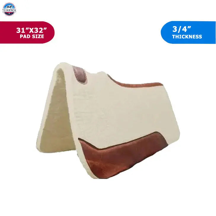 Resistance 31" X 32" Felt Performance Saddle Pad With Wear Leathers - Thickness 3/4" TEXANTACK