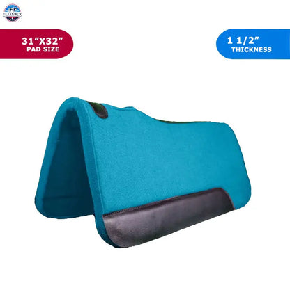 Resistance 31" x 32" Felt Performance Saddle Pad With Wear Leathers - 1.5" Thickness TEXANTACK