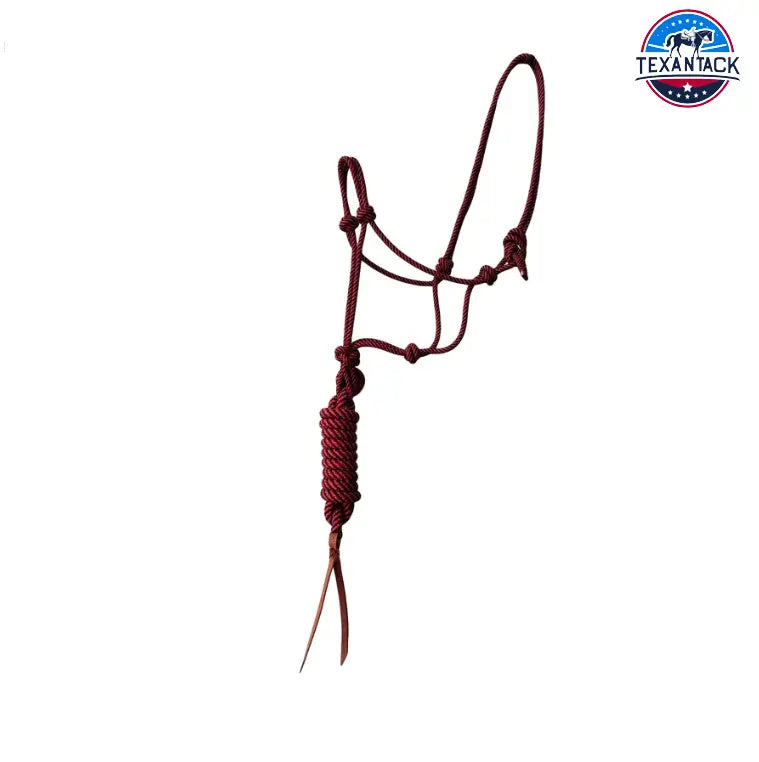Resistance Nylon Two-Tone Rope Horse Halter with 9 Ft Matching Lead Superior Control and Durability TEXANTACK