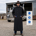 RESISTANCE Western Long Old Cowboy Canvas Jacket - Range wear Canvas Duster Coat TEXANTACK
