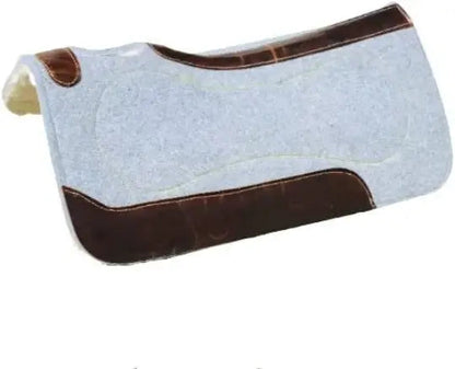 Handcrafted 31” x 32” Synthetic Felt Performance Saddle Pad with Wear Leathers for Horse Saddle, Handmade Long Lasting with Fleece Bottom Saddle Pad | Available in 1" Thickness Newenglandtack