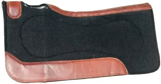 Handcrafted 31” x 32” Synthetic Felt Performance Saddle Pad with Wear Leathers for Horse Saddle, Handmade Long Lasting with Fleece Bottom Saddle Pad | Available in 1" Thickness Newenglandtack