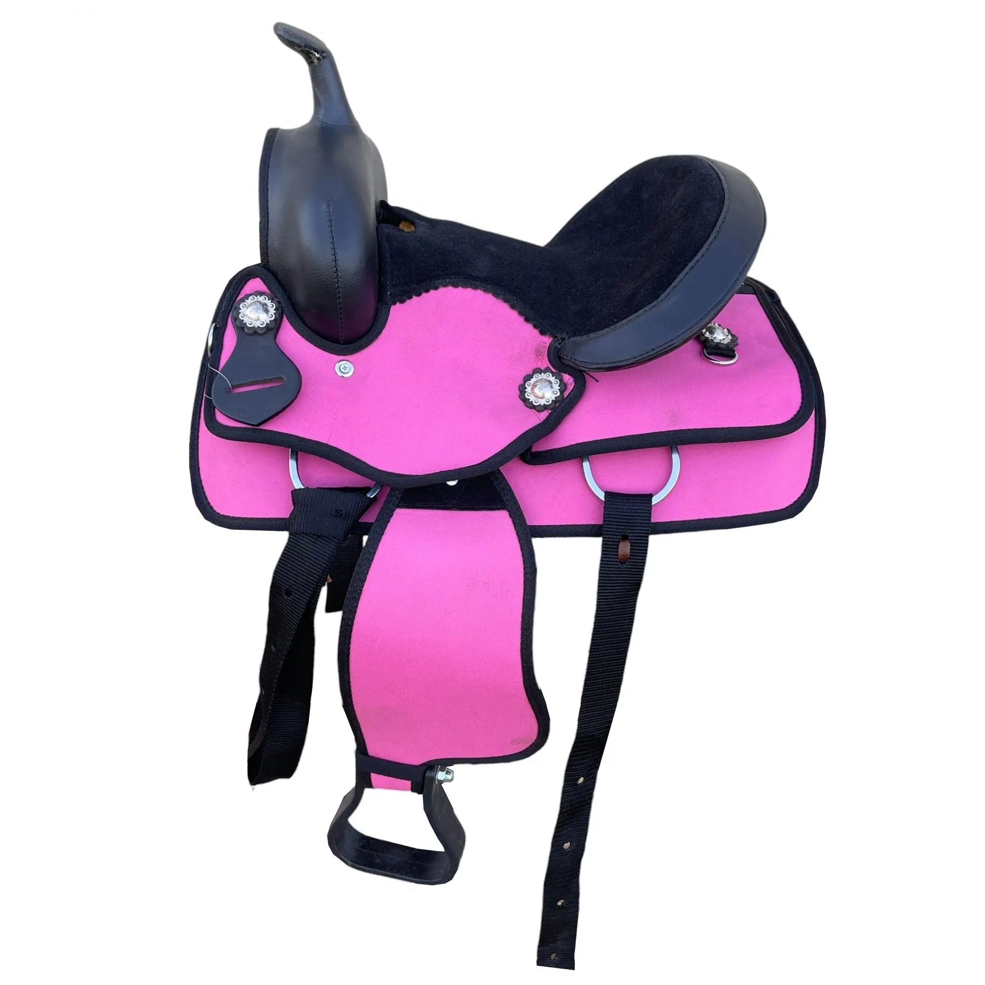 Youth Western New Generation Horse Synthetic Saddle - 10" 12" 13"- Blue/Black/Light Brown/Pink Color Saddle NewEngland Tack