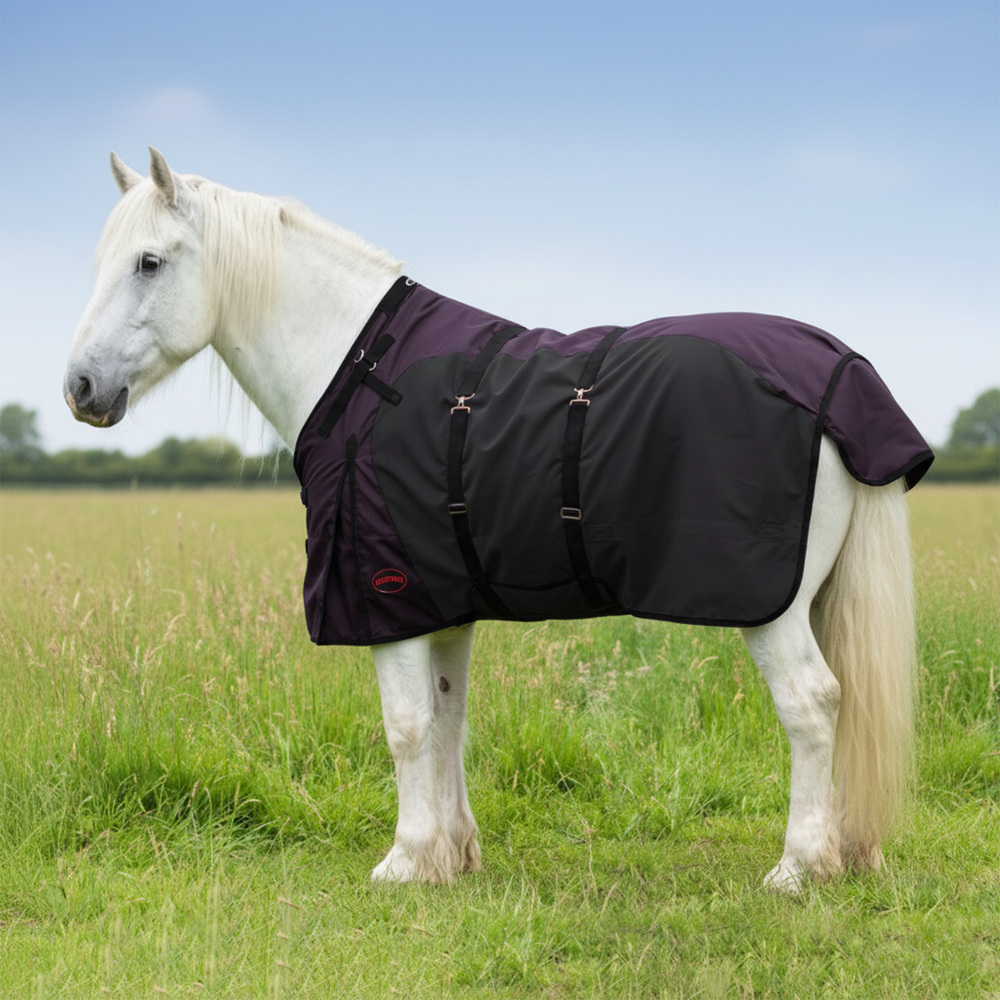 Resistance Premium 1200 Denier Belly Wrap Waterproof Horse Turnout Blanket - 300 Grams Fill NewEngland Tack