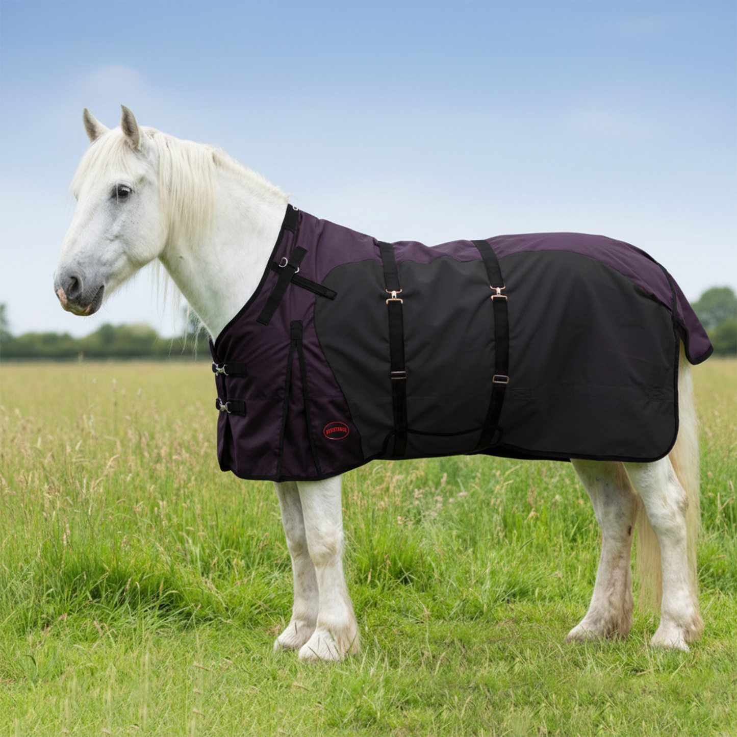 Resistance Premium 1200 Denier Belly Wrap Waterproof Horse Turnout Blanket - 300 Grams Fill NewEngland Tack