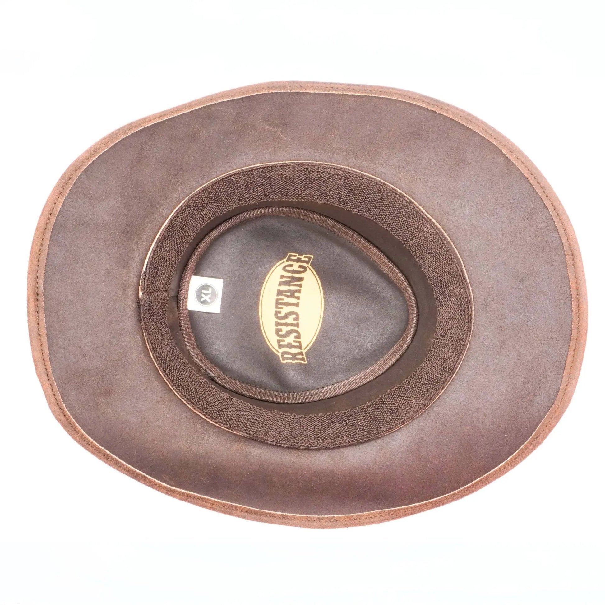 RESISTANCE Australian Leather Hat with Crocodile Band Teeth - Dundee Style | Outback Hat for Men and Women NewEngland Tack