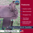 Roughout Work Saddle – Padded Seat with Full Quarter Horse Bars for Grip & Comfort