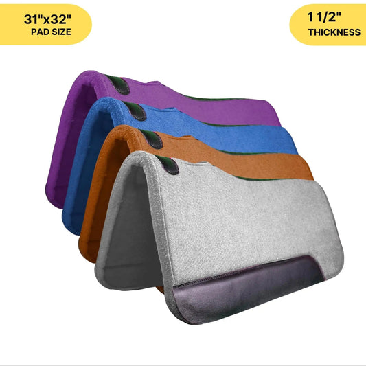 Resistance 31 x 32 Felt Performance Saddle Pad with Wear Leathers 1.5" Thickness NewEngland Tack