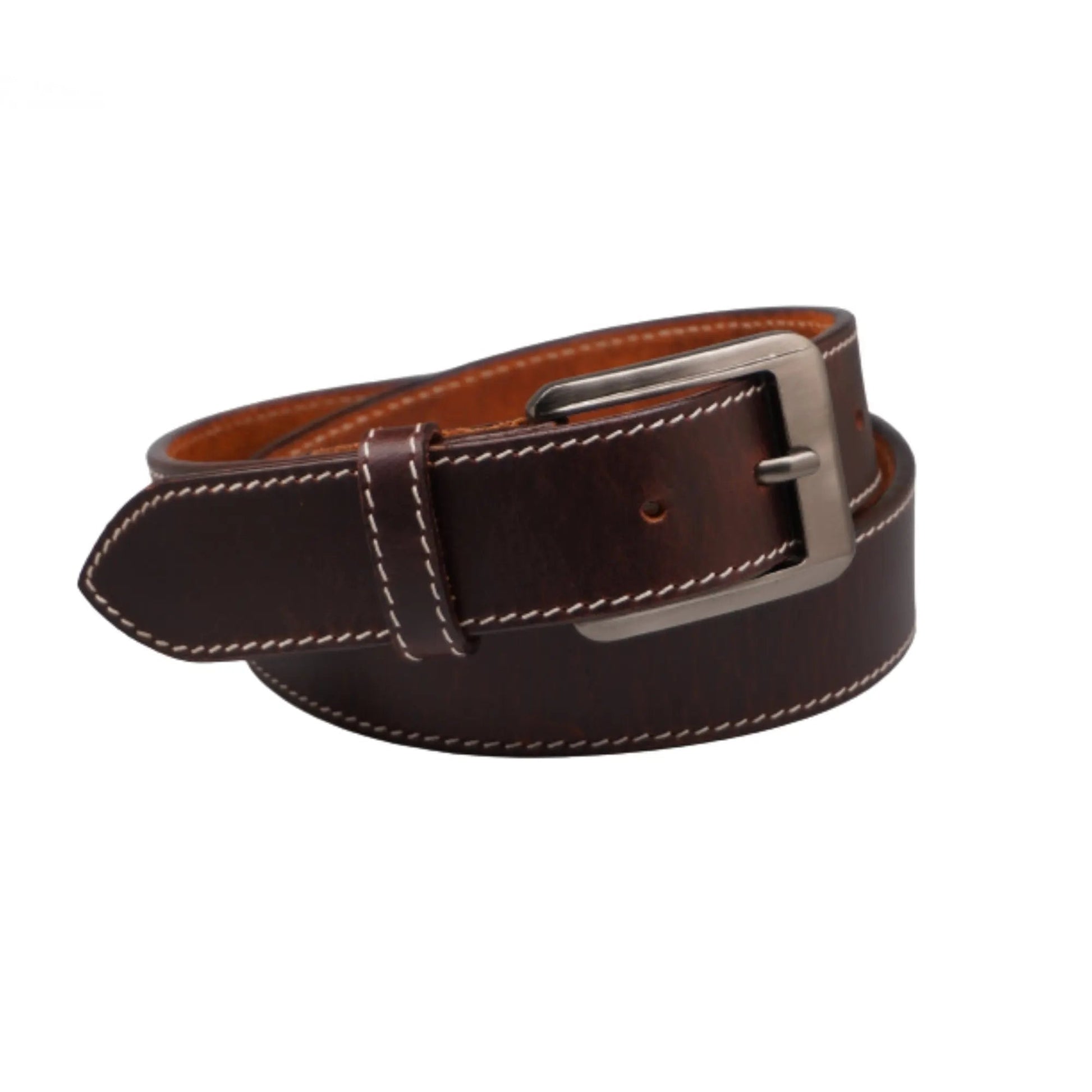 Resistance Belts - Premium Brown Heavy Duty Leather Belt for Men - Genuine Leather Belt for Work and Style TexanTack