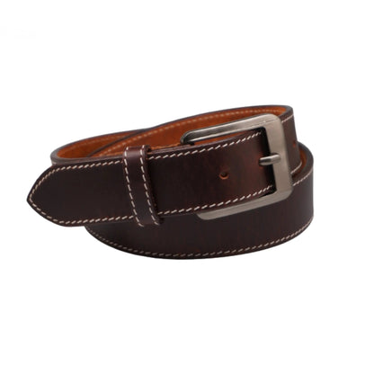 Resistance Belts - Premium Brown Heavy Duty Leather Belt for Men - Genuine Leather Belt for Work and Style TexanTack