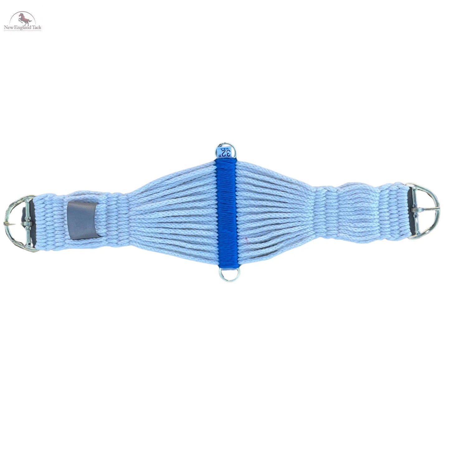 Resistance Cinch Red Poly Blend – 3” Brass Coating, 25-Strand Roper Horse Cinch NewEngland Tack