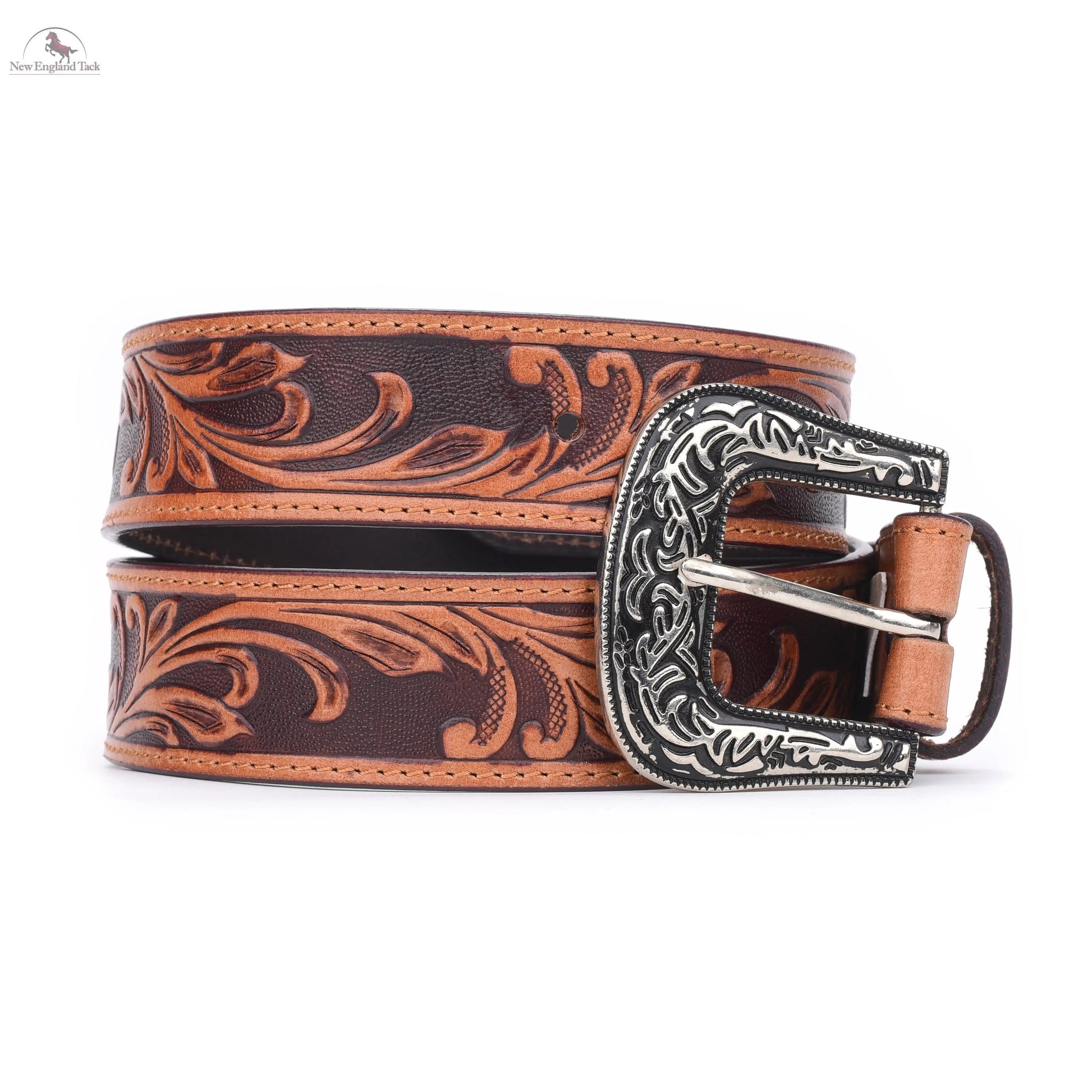 Resistance Classic Western Style Full Grain Leather Belt 1-1/2"(38mm) Wide- Comfortable Accessory With Free Buckle NewEngland Tack