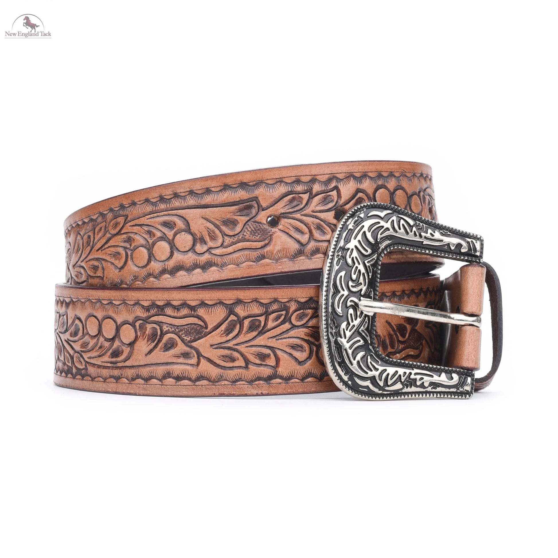 Resistance Classic Western Style Full Grain Leather Belt 1-1/2"(38mm) Wide- Comfortable Accessory With Free Buckle NewEngland Tack
