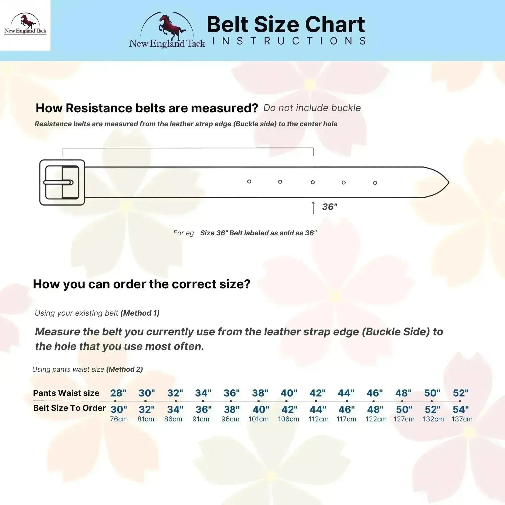 Western Belt - Floral Tooled Leather NewEngland Tack