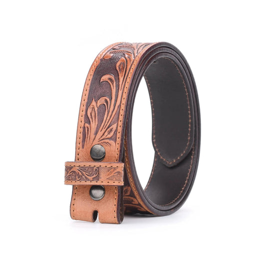 TexanTack Cowboy Buckle Belt For Men | 1.5" Wide Western Belt Leather Strap | Western Belt for Jeans TexanTack