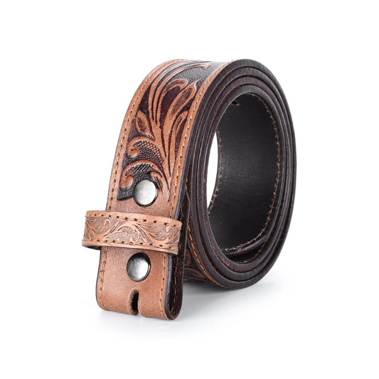 Resistance Full Grain Western Engraved Leather Belt Strap, 1-1/2" Wide Western Belt Leather Strap Floral Tooled Leather Belt Strap NewEngland Tack
