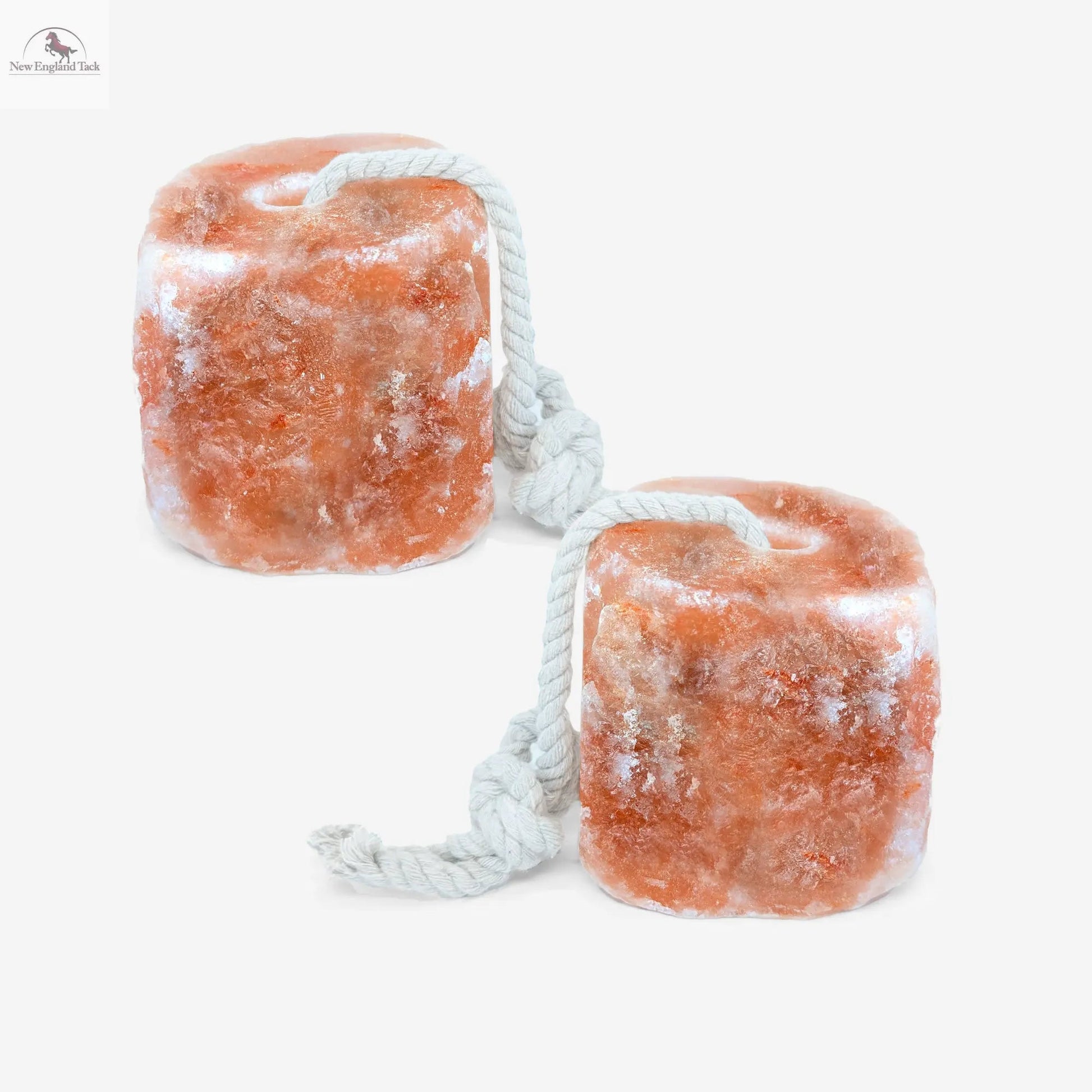 Resistance Pink Himalayan Salt Lick Block with Rope for Horses, Cattle, Deer, Goats, and Livestock – (Each Block Weight 6 lbs) NewEngland Tack