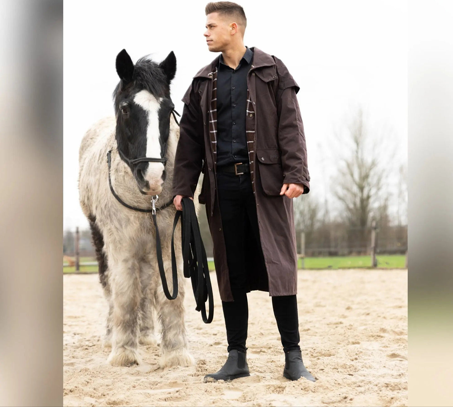 Resistance Premium Waterproof Oilskin Long Duster Coat NewEngland Tack