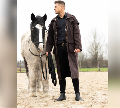 Resistance Premium Waterproof Oilskin Long Duster Coat NewEngland Tack