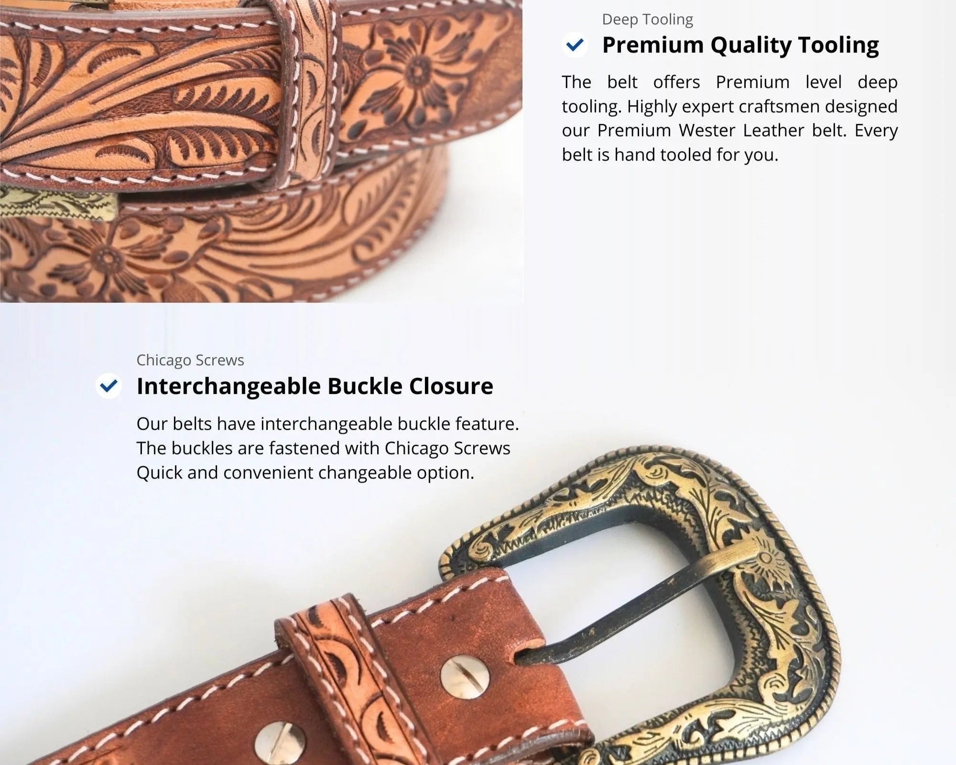 Resistance Western Cowgirl Cowboy Floral Tooled  Argentinian Leather Belt NewEngland Tack