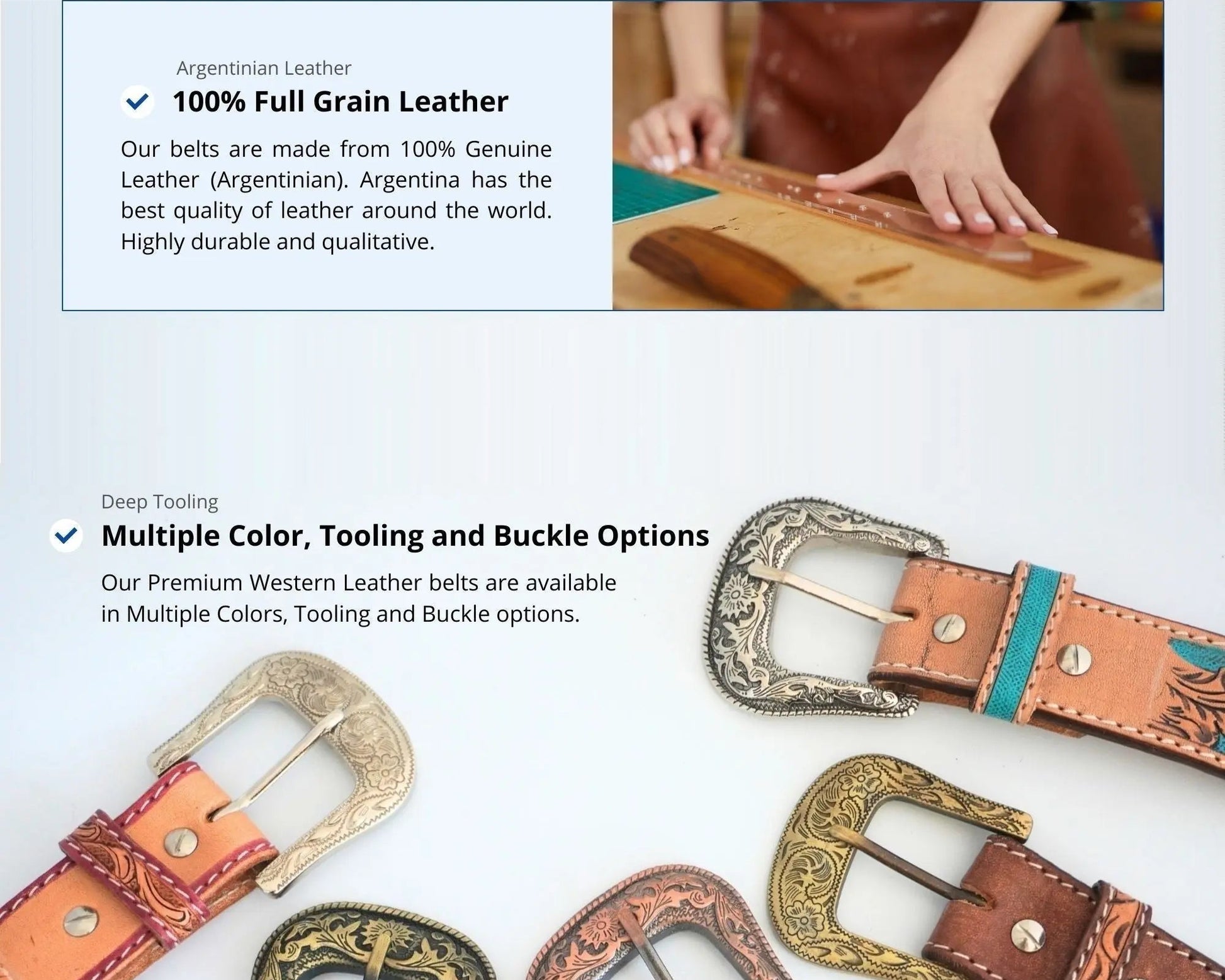 Resistance Western Cowgirl Cowboy Floral Tooled  Argentinian Leather Belt NewEngland Tack