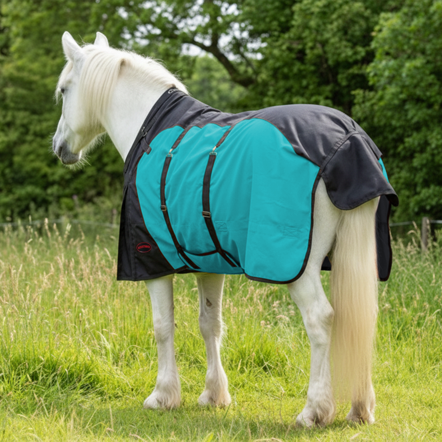 Resistance Premium 1200 Denier Belly Wrap Waterproof Horse Turnout Blanket - 300 Grams Fill NewEngland Tack
