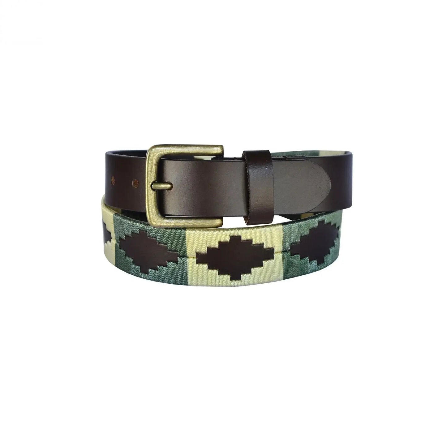TexanTack Polo Belt for Men | Hand Stitched Leather Belt With Colorful Embroidery | Gaucho Style Belt 1.5” Wide - TexanTack
