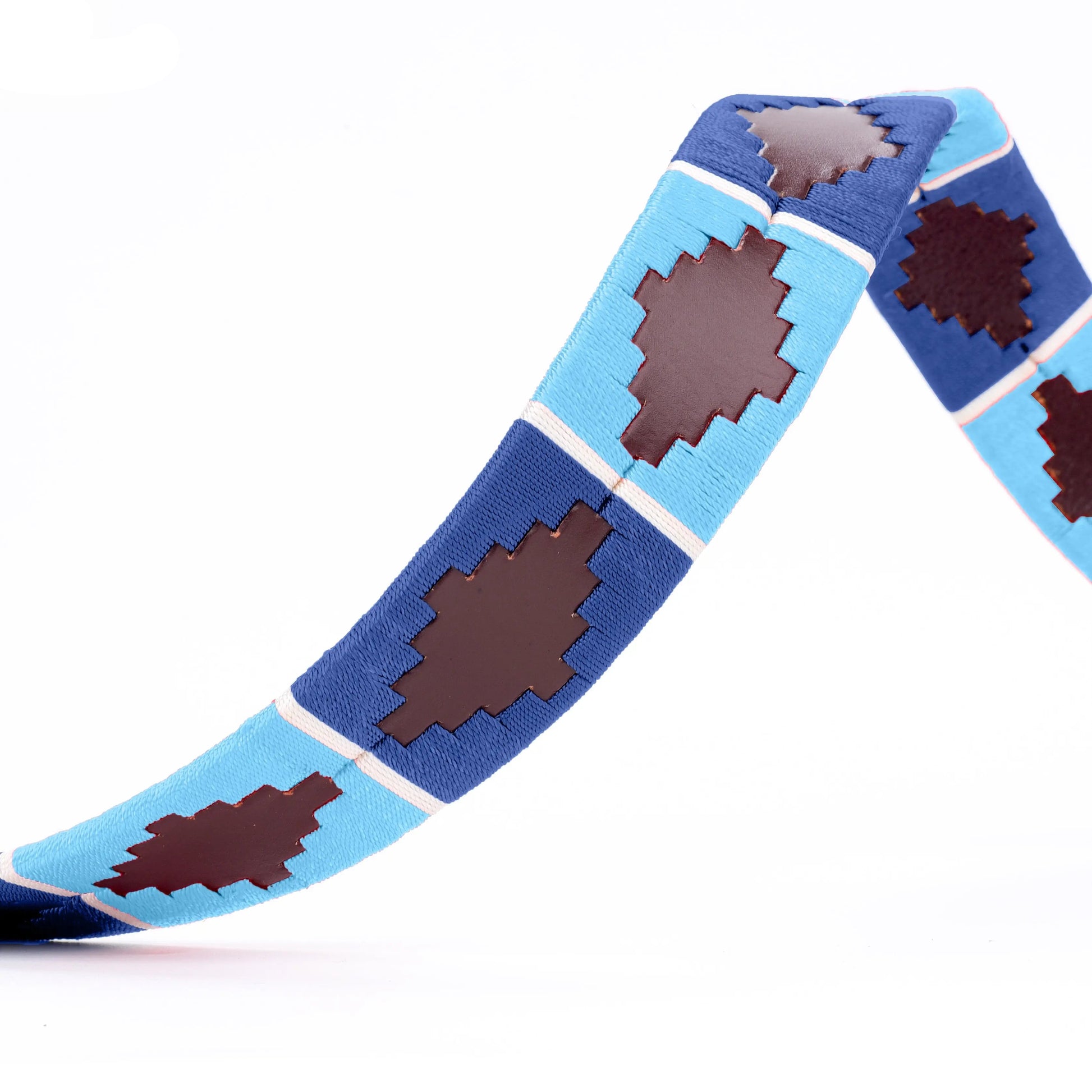 TexanTack Polo Belt for Men | Hand Stitched Leather Belt With Colorful Embroidery | Gaucho Style Belt 1.5” Wide TexanTack